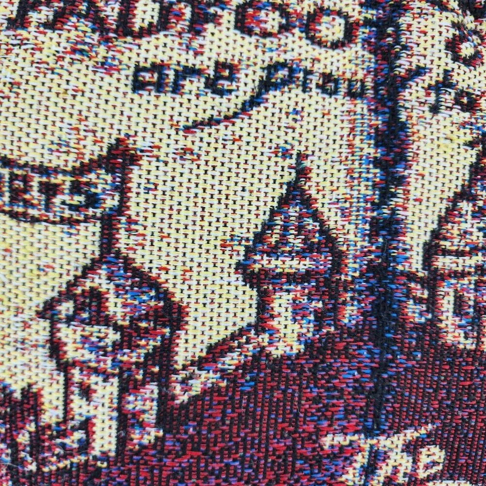 VTG x2 Harry Potter‎ Hogwarts Crest/Marauder's Map Woven Tapestry Throw Pillows
